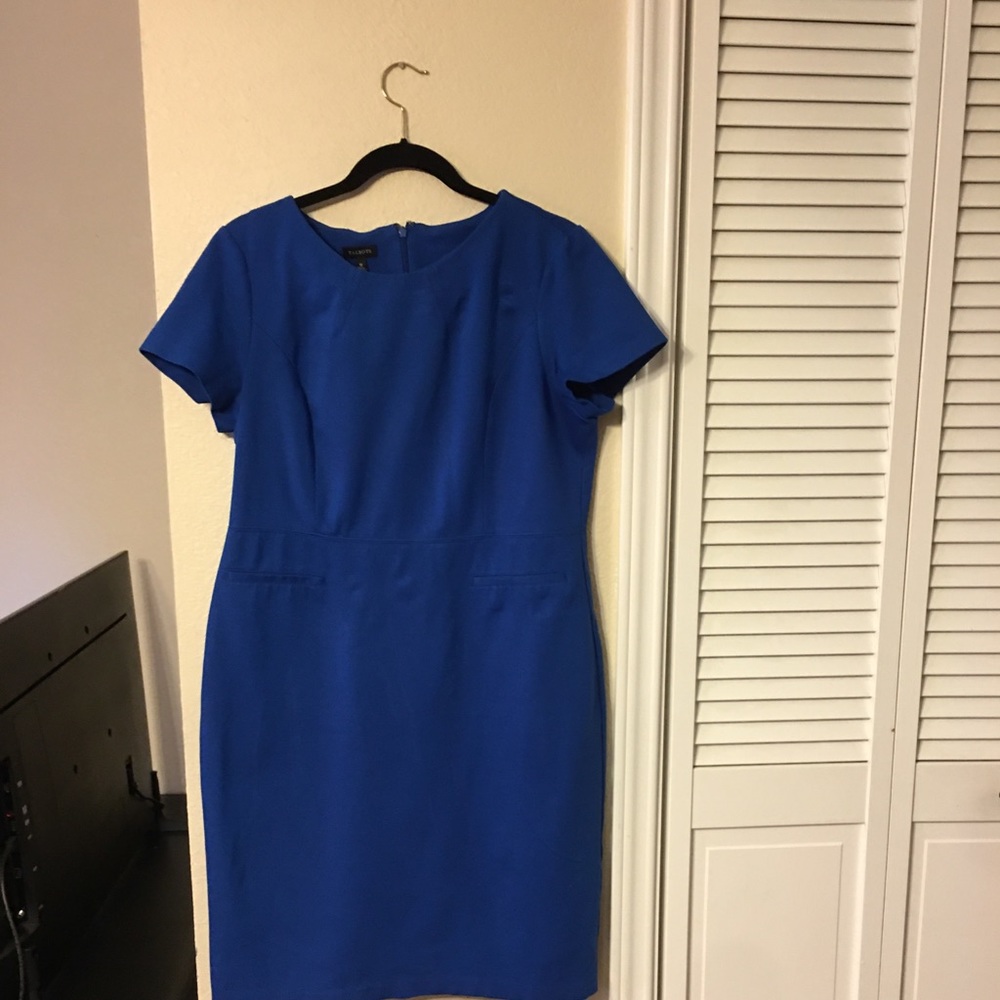 Size 12 royal blue Talbots short sleeves dress
